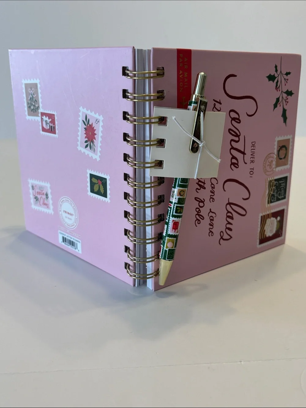 Fringe Festive Letter to Santa Spiral Notebook and Pen Set
